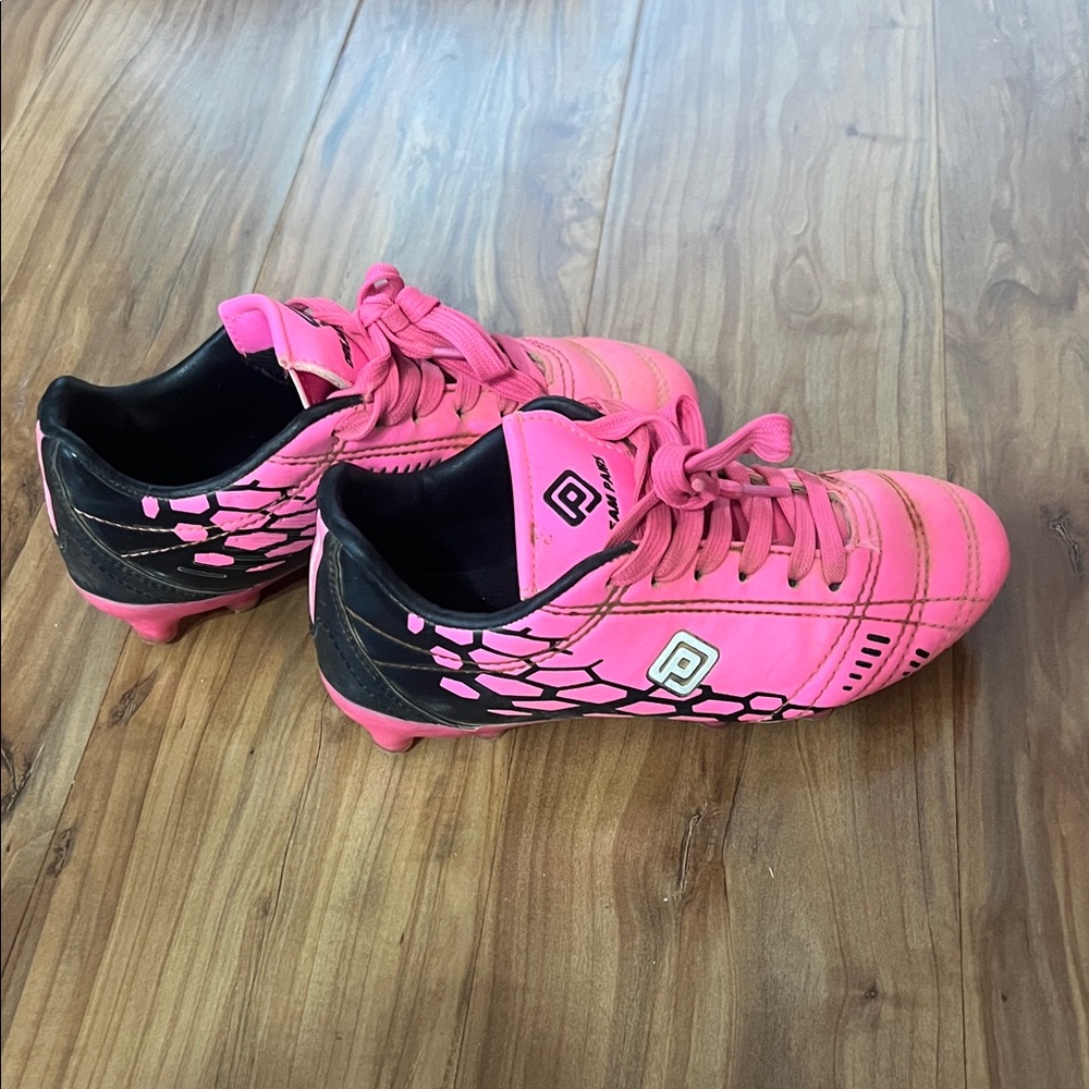Pink and Black girls Cleats